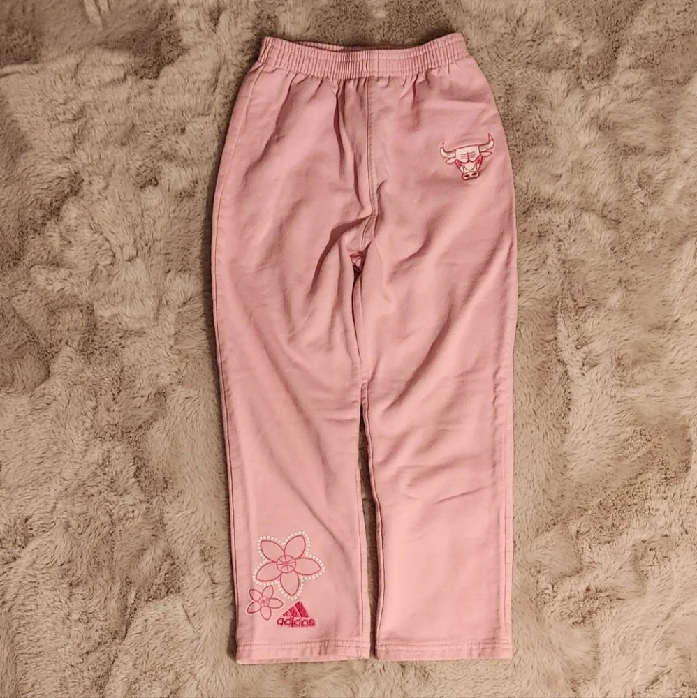 Adidas girl's sweatpants size large 6X, color pink - Picture 2 of 8